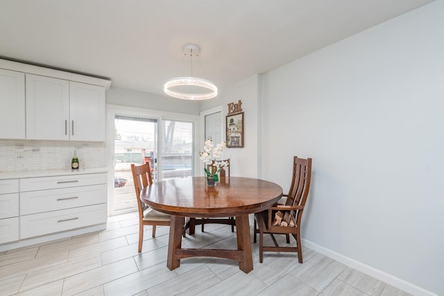 view of dining room