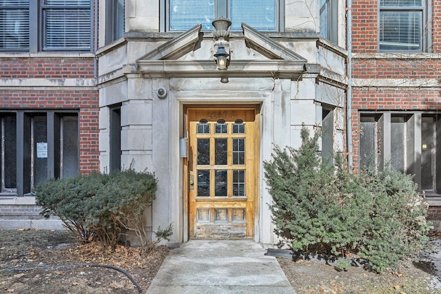 view of exterior entry