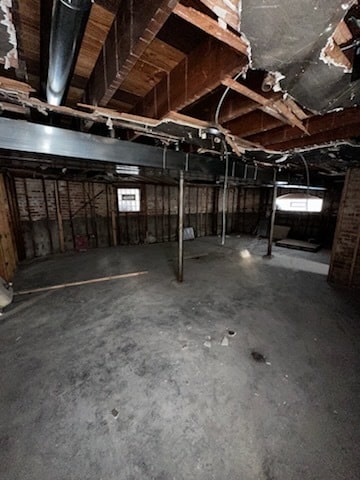 view of basement