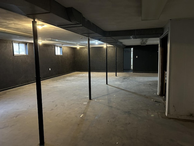 view of basement