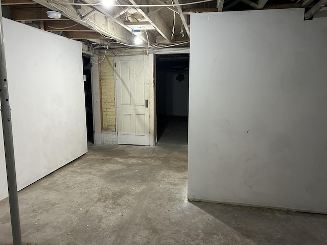 view of basement