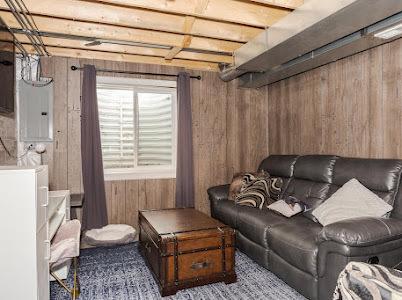 26011 S Old Farm Ct, Channahon, IL 60410 - living area featuring wood walls and electric panel