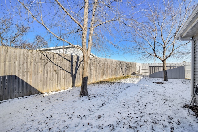 view of snowy yard