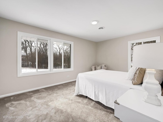 view of carpeted bedroom