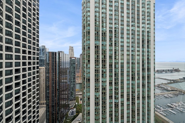 view of city featuring a water view