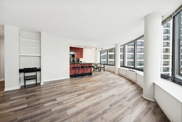 living room featuring hardwood / wood-style floors