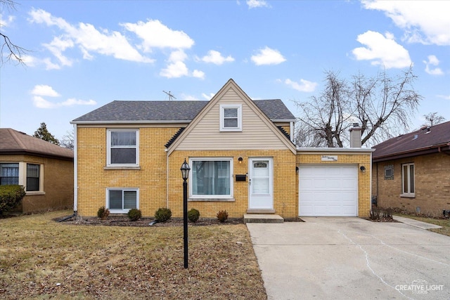 view of front of home featuring a garage