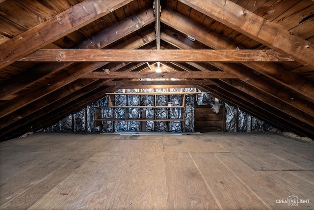 view of attic