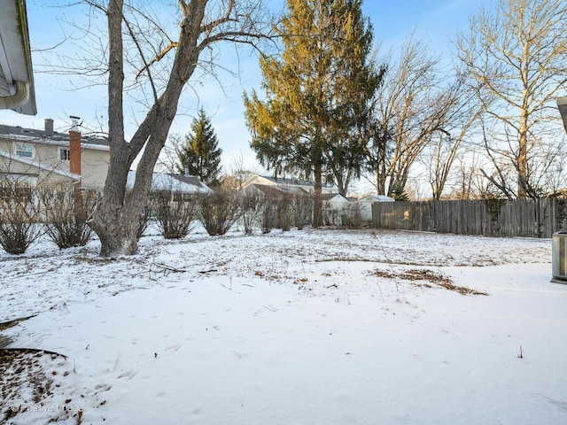 view of snowy yard