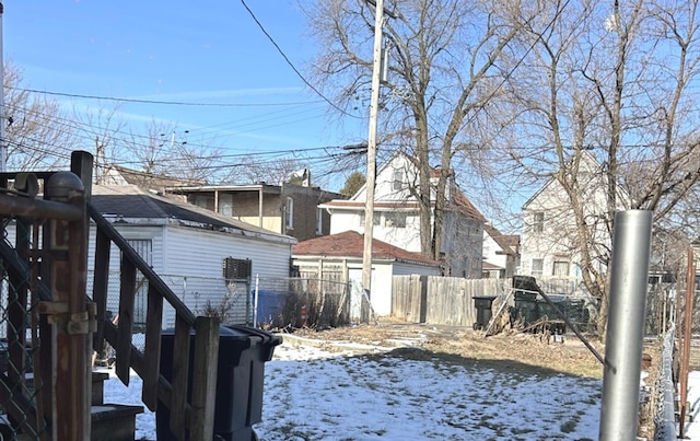 view of snowy yard