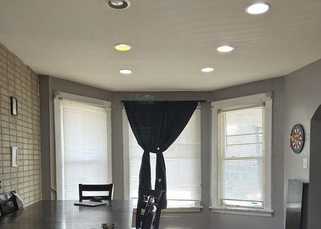 dining area with plenty of natural light