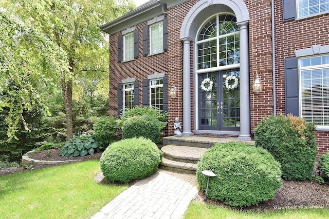 entrance to property with french doors