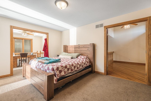 view of carpeted bedroom