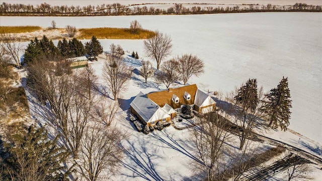 view of snowy aerial view