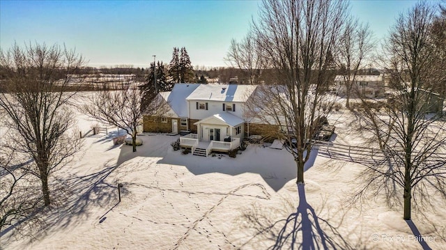 view of snowy aerial view