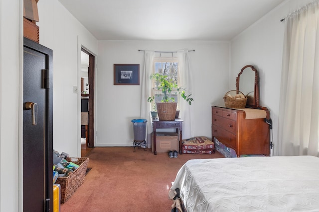 bedroom featuring carpet