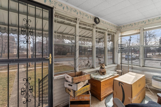 view of sunroom