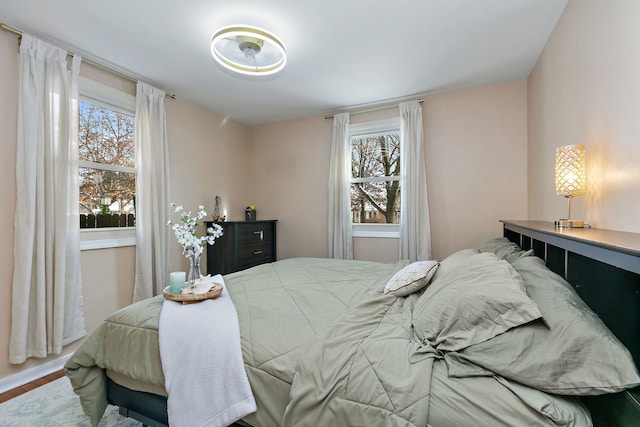 bedroom featuring wood-type flooring