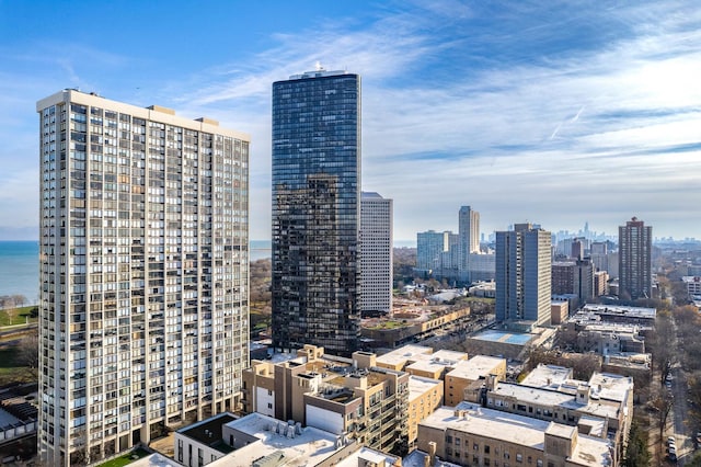 city view with a water view