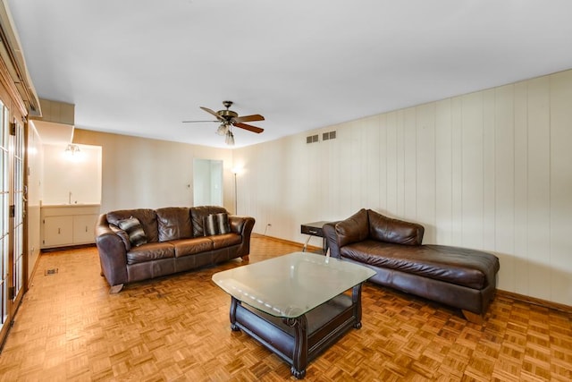 12850 S Westport Dr, Palos Park, IL 60464 - living area featuring ceiling fan and baseboards