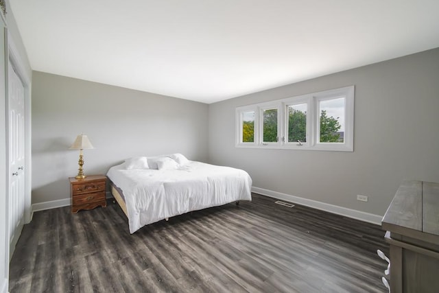 12850 S Westport Dr, Palos Park, IL 60464 - bedroom with baseboards, dark wood-type flooring, and a closet