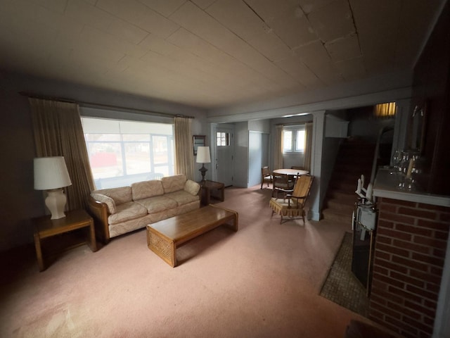 view of carpeted living room