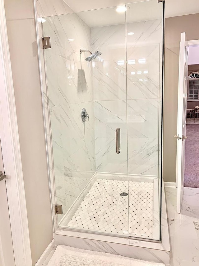 bathroom with walk in shower