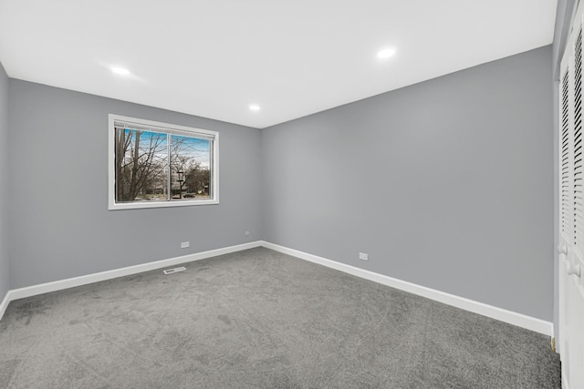 view of carpeted spare room