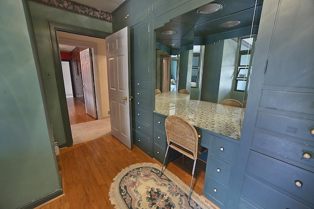 bathroom with wood finished floors
