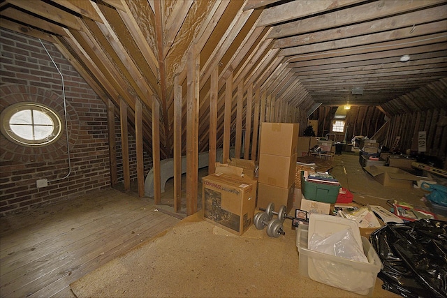 view of attic