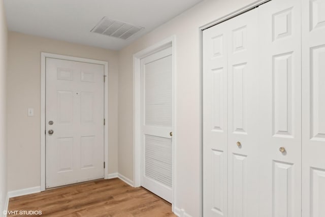 interior space with light wood-type flooring