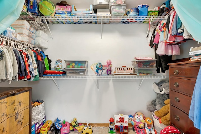 view of walk in closet