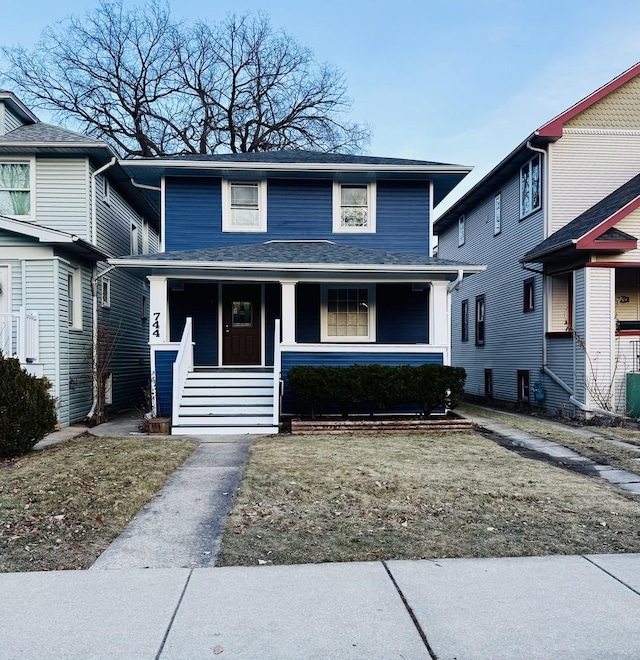 744 N Cuyler Ave, Oak Park, IL 60302 - front of property with covered porch