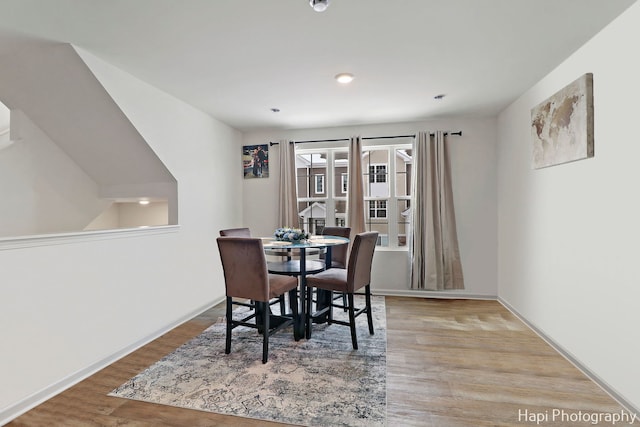 dining room featuring light hardwood / wood-style floors