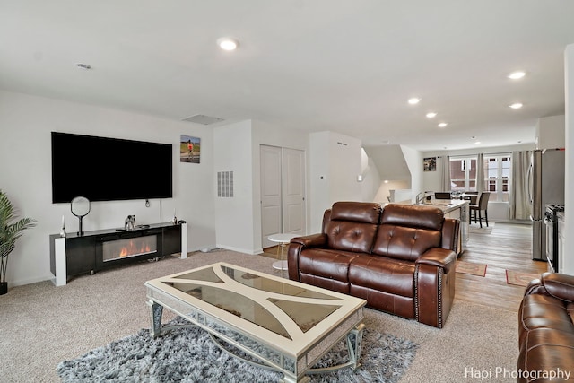 view of carpeted living room