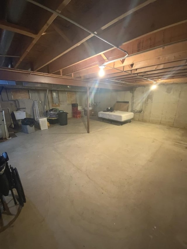 view of basement