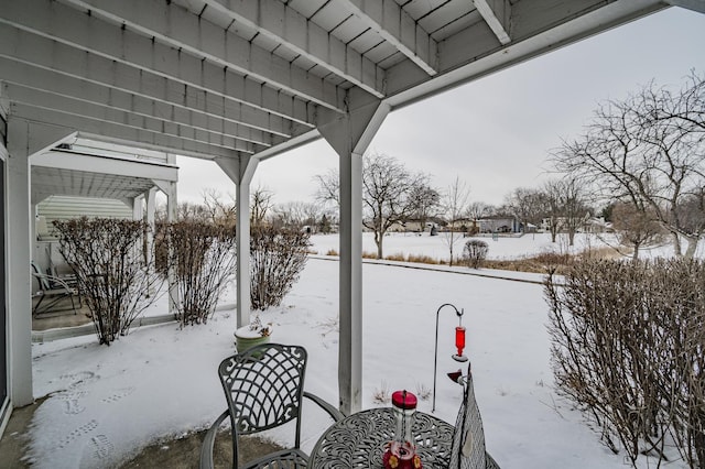 view of snowy yard