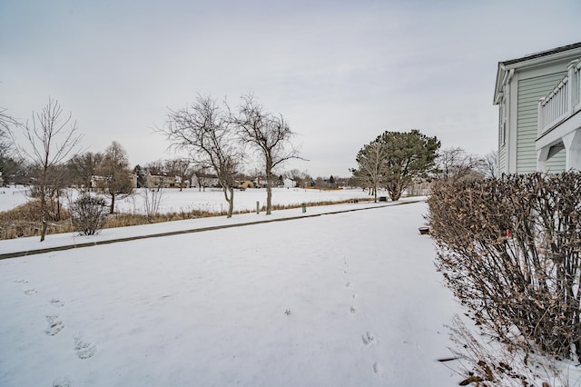 view of snowy yard