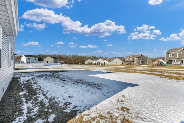 view of snowy yard