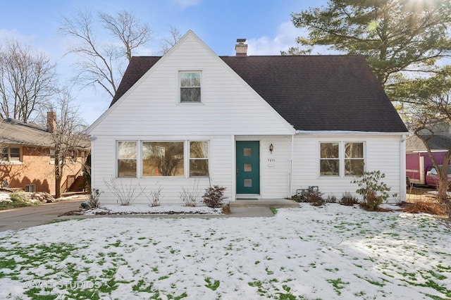 view of new england style home