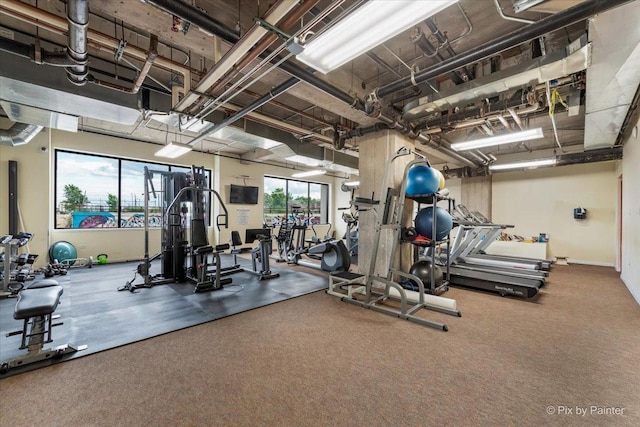 view of exercise room