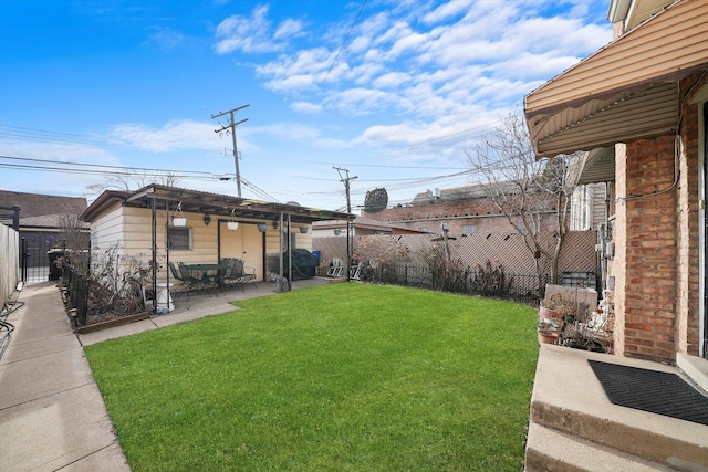 view of yard with a patio