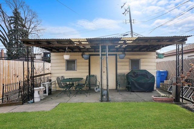 exterior space featuring grilling area