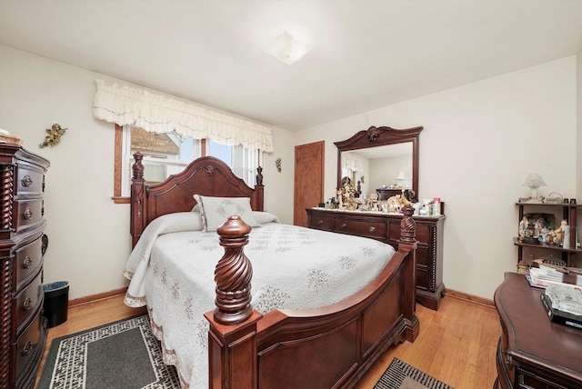 bedroom featuring light hardwood / wood-style flooring