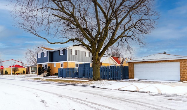 view of snow covered exterior