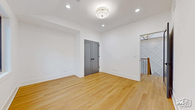 empty room featuring light hardwood / wood-style flooring