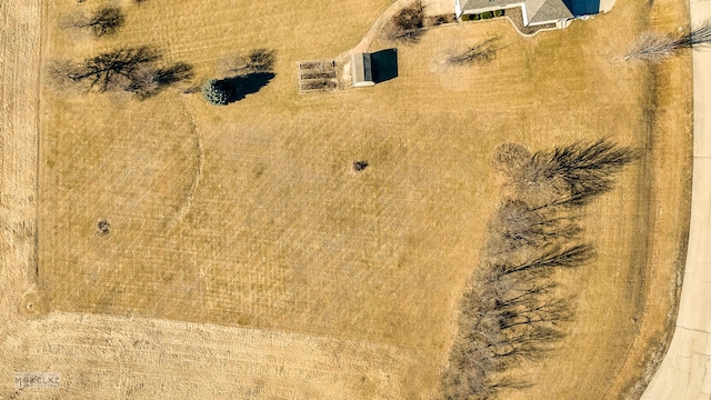 bird's eye view with a rural view