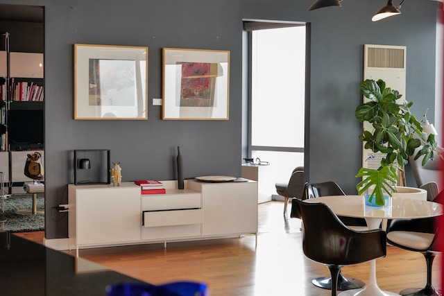 living room featuring light hardwood / wood-style flooring