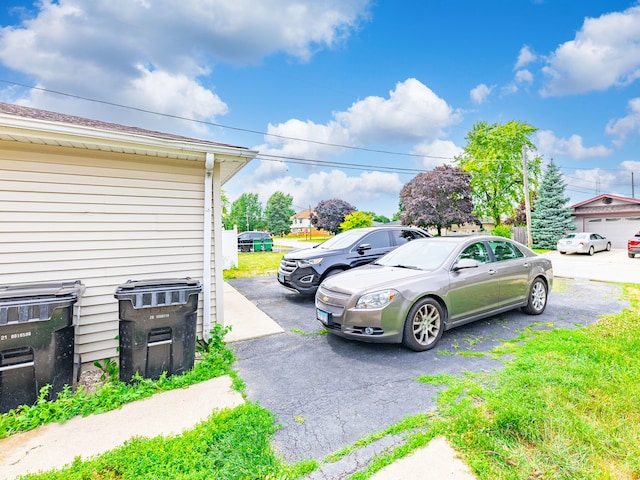 view of vehicle parking