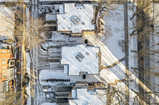 view of snowy aerial view